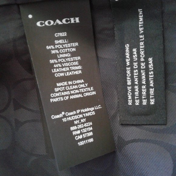 Coach  woman authentic trench  coat  size large  new never worn - Picture 4 of 9